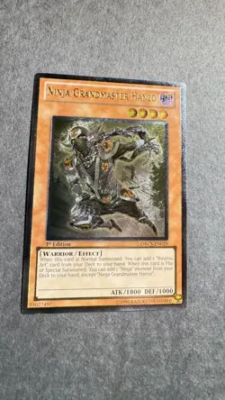 YuGiOh TCG Ultimate Rare Ninja Grandmaster Hanzo ORCS-EN029 1st Edition - Image 2