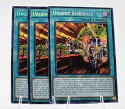 3x Urgent Schedule RA05-EN064 (Secret Rare) 1st Ed - NM - Yu-Gi-Oh! - Image 1