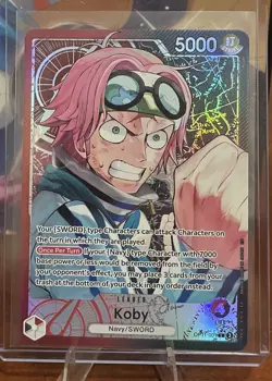 Koby Alternate Art OP11-001 L A Fist of Divine Speed Foil NM One Piece TCG - Image 1