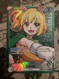 One Piece TCG Carrot OP08-021 Alt Art Leader Two Legends NM English - Image 1