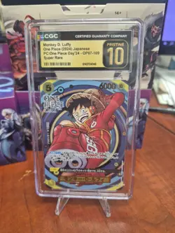 Monkey D. Luffy OP07-109 CGC 10 Pristine 2024 Pc:one Piece Day'24 One Piece Jpn - Image 1