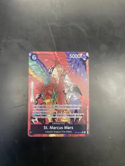 One Piece CCG St. Marcus Mars OP13-091 Rare Foil Alt Art Carrying on His Will - Image 1