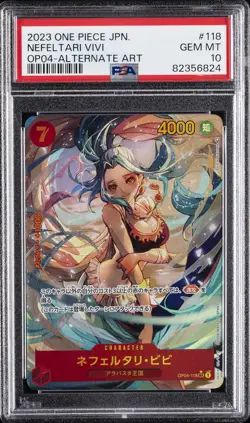 2023 ONE PIECE JPN OP04-KINGDOMS OF INTRIGUE #118 NEFELTARI VIVI PSA 10 - Image 1