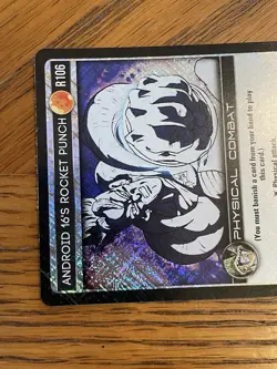 Dragon Ball Z TCG Android 16’s Rocket Punch FOIL Rare R106 Panini DBZ CCG Card - Image 5