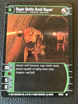 Star Wars Sith Rising Attack Of The Clones card 88/90 Super Battle Droid Squad - Image 1