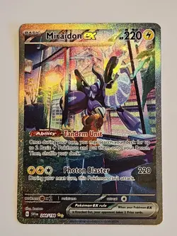 Pokemon TCG Miraidon EX Scarlet & Violet Base Set Card 244/198 Sir NM Condition - Image 1