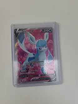Pokemon Evolving Skies Glaceon v Full Art Holo Card 174/203 SWSH07 NM - Image 1