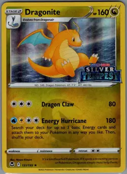 Dragonite Silver Tempest Stamped Holo Rare Sword & Shield Promo Cards 131/195 NM - Image 1