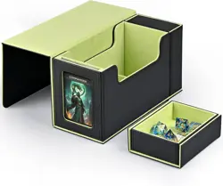 Card Deck Box with Display Window,Mtg Commander Deck Box Fits 200 Double-Sleeved - Image 1