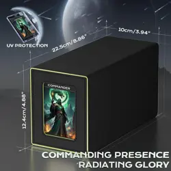 Card Deck Box with Display Window,Mtg Commander Deck Box Fits 200 Double-Sleeved - Image 3