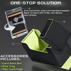 Card Deck Box with Display Window,Mtg Commander Deck Box Fits 200 Double-Sleeved - Image 4