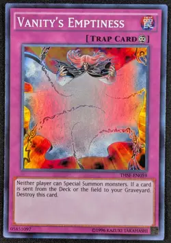 Vanity's Emptiness 1996 Super Rare Holo Yugioh Card THSF-EN059 (NM) - Image 1