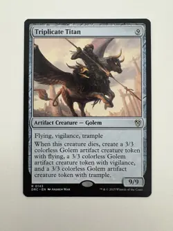 Triplicate Titan MTG Magic the Gathering Card NM Near Mint DRC - Image 1