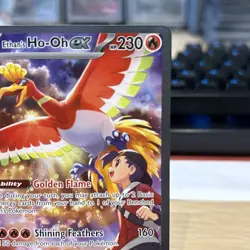 Pokemon TCG Ethans Ho-Oh EX Sir Destined Rivals Holo Card 230/182 English - Image 3