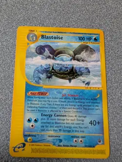 Pokemon Blastoise Expedition Rare Non-Holo Card 37/165 - Image 1