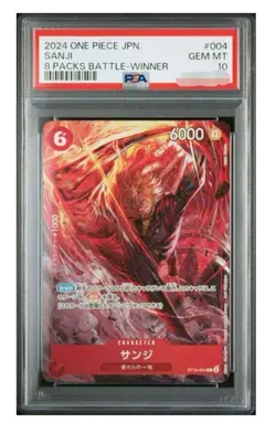 PSA10 Sanji ST10-004 8 Packs Battle Winner One Piece Card 2024 Japan JP F/S - Image 1