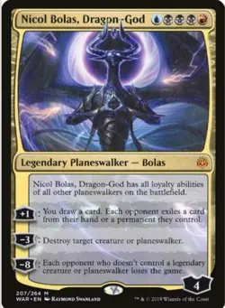 Nicol Bolas, Dragon-God (Regular, #207, NM) War of the Spark (WAR), MTG - Image 1