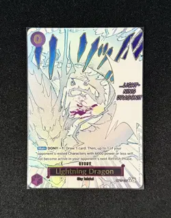 Lightning Dragon English (PURPLE) ALT ART OP15-077 card One Piece CCG - Image 1