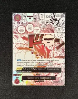 Honesty Impact English (RED) ALT ART OP11-018 card One Piece CCG - Image 1