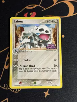 Lairon 45/110 Ex Holon Phantoms Reverse Holo Foil Stamped Pokemon Card - Image 2