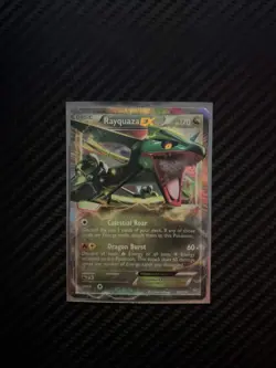 Rayquaza EX 85/124 Dragons Exalted Holo Ultra Rare Pokemon TCG Card LP - Image 1