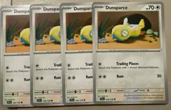 Dunsparce 120/159 x4 Playset 4x - Pokemon S&V Journey Together JTG - 4 Card Set - Image 1