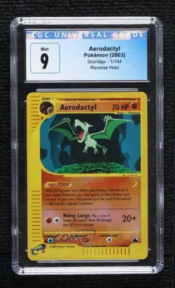 Aerodactyl Reverse Foil Pokemon e-Card Series Skyridge CGC 9 Mint 2003 - Image 1
