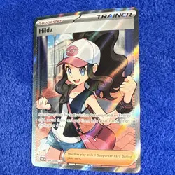 Pokemon TCG Trainer Hilda Full Art Rare Holo Card Black Bolt White Flare - Image 3