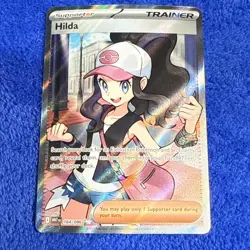Pokemon TCG Trainer Hilda Full Art Rare Holo Card Black Bolt White Flare - Image 4