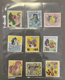 9PC LOT 1986 REYAUCA MY LITTLE PONY STICKER CARD LOT RARE VINTAGE AM - Image 1