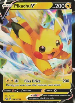 Pikachu V Holo Promo SWSH: Sword & Shield Promo Cards SWSH285 NM - Image 1
