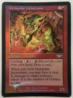 Magic The Gathering MTG GEMPALM INCINERATOR Legions Foil Card! - Image 1