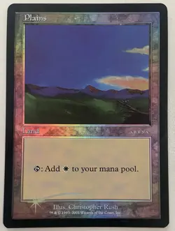 Magic The Gathering MTG PLAINS 2001 Arena Promos Foil Card! - Image 1