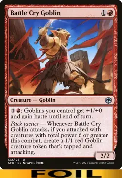 Battle Cry Goblin ** FOIL ** #132 - Forgotten Realms - CUC NM MTG - Image 1