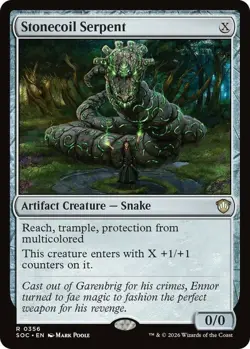 x1 Stonecoil Serpent R MTG Commander: Secrets of Strixhaven M/NM, English - Image 1