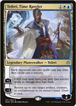 Teferi, Time Raveler (Regular, #221, NM) War of the Spark (WAR), MTG - Image 1