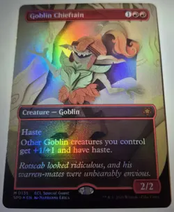 MTG Goblin Chieftain SHOWCASE - x1 - NM - Lorwyn Eclipsed EC Special Guest FOIL - Image 1