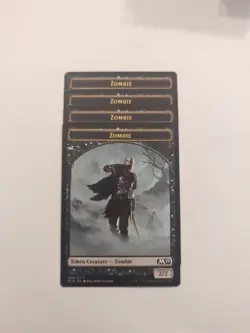 (4) Zombie Token *PLAYSET* Core Set 2019 Regular NM MTG - Image 1