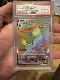 Pokemon Umbreon VMAX 214/203 Rainbow Secret Rare Evolving Skies 2021 PSA 10 - Image 1