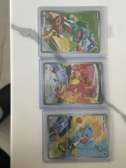 Pokemon First Partner Illustration Collection Series 1 Kanto Gen 1 Starters Set - Image 1
