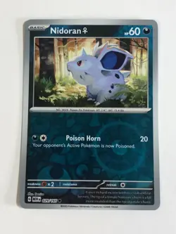 Pokemon TCG 151 Reverse Holographic Nidoran F 029/165 Near Mint - Image 1