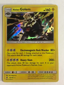 Pokemon TCG Guardians Rising Alolan Golem 42/145 Near Mint - Image 1