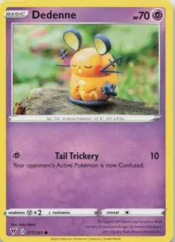 Dedenne 077/185 Vivid Voltage Yuka Morii Pokemon LP - Image 1