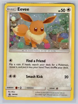 Eevee - (Cosmos Holo) SM184 Holo Promo Sun & Moon Promo Pokemon NM - LP - Image 1