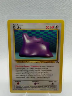 Ditto 18/62 Fossil Regular Pokemon TCG WOTC 1999 Non-holo Unlimited Vintage - Image 1