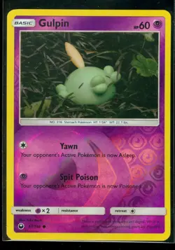 Pokemon GULPIN 57/168 - Celestial Storm - Rev Holo - MINT - Image 1