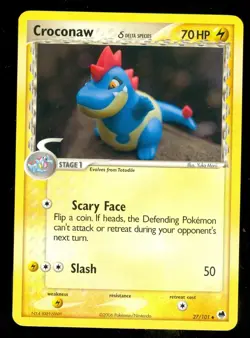 Pokemon CROCONAW 27/101 - Dragon Frontiers - - Lightly Played - Image 1
