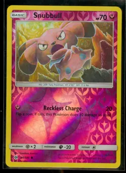 Pokemon SNUBBULL 90/149 - Sun & Moon Rev Holo - MINT - Image 1