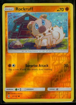 Pokemon ROCKRUFF 75/131 - Forbidden Light - Rev Holo - MINT - Image 1