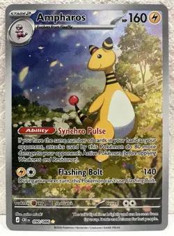Pokemon TCG Chaos Rising Ampharos Illustration Rare 090/086 Pack Fresh NM - Image 1
